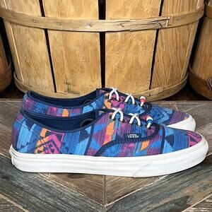 Vans Classic Southwestern Aztec Tribal Woven Blanket Canvas Shoes Womens 7.5